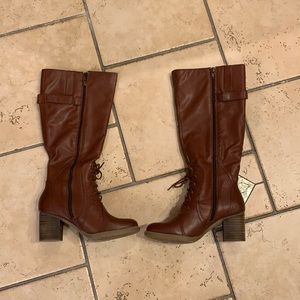 Baretrap Glam whiskey color heeled boot size 6.5